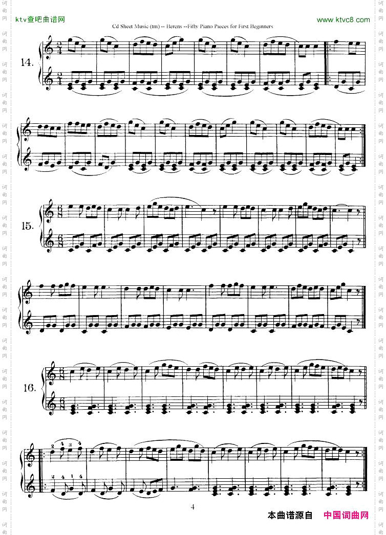 Berens-op70-50PianoPiecesforBeginners