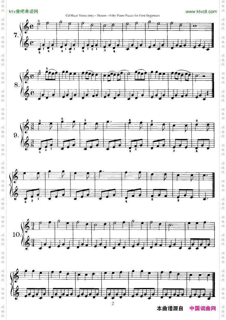 Berens-op70-50PianoPiecesforBeginners