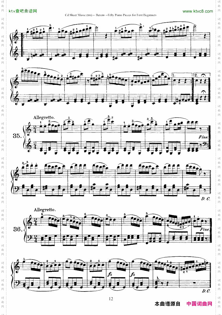 Berens-op70-50PianoPiecesforBeginners