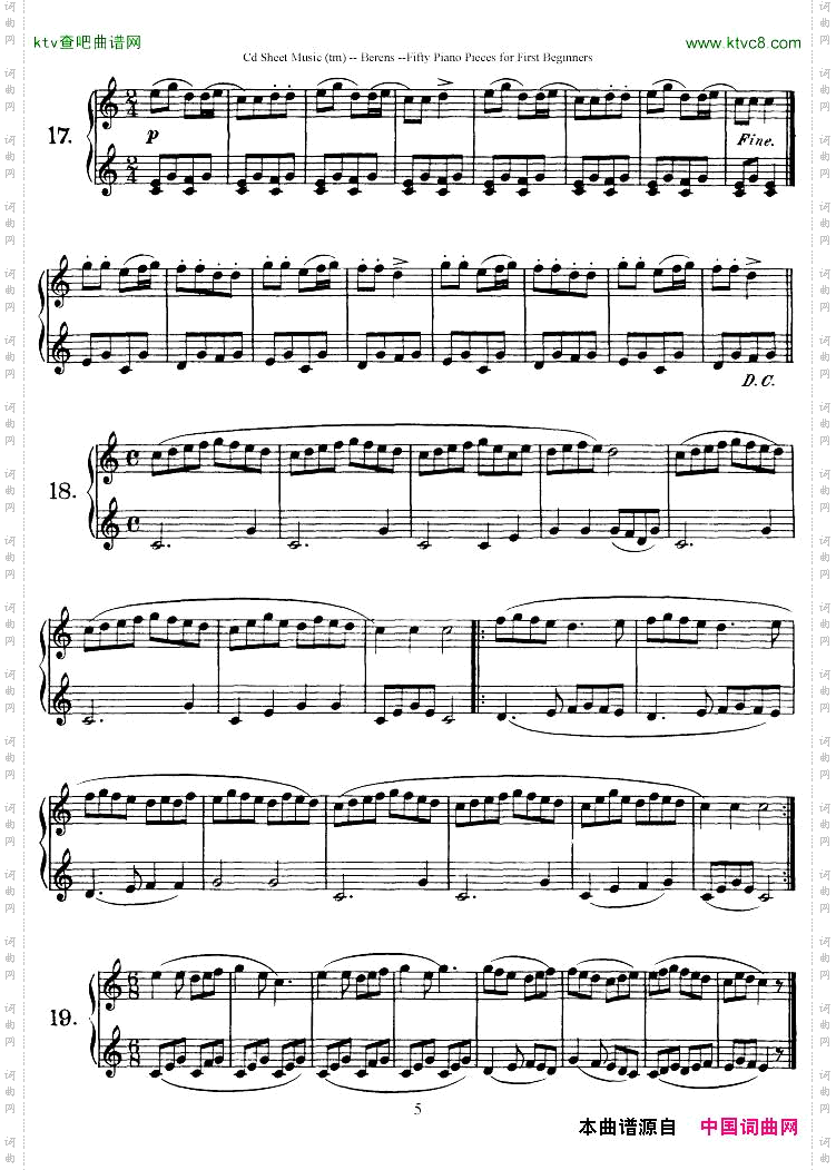 Berens-op70-50PianoPiecesforBeginners