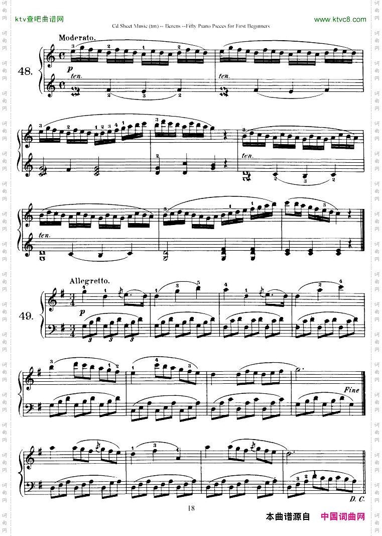 Berens-op70-50PianoPiecesforBeginners