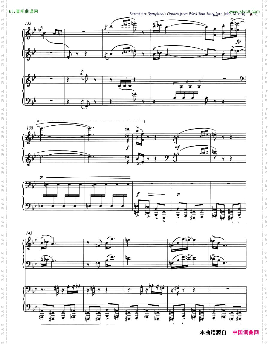 Bernstein-SymphonicDancesfromWSSarrtwopianosMusto1-21
