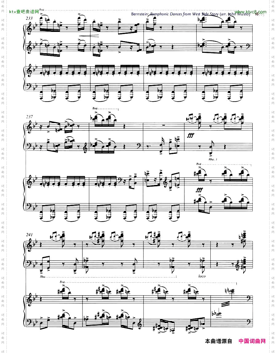 Bernstein-SymphonicDancesfromWSSarrtwopianosMusto1-21