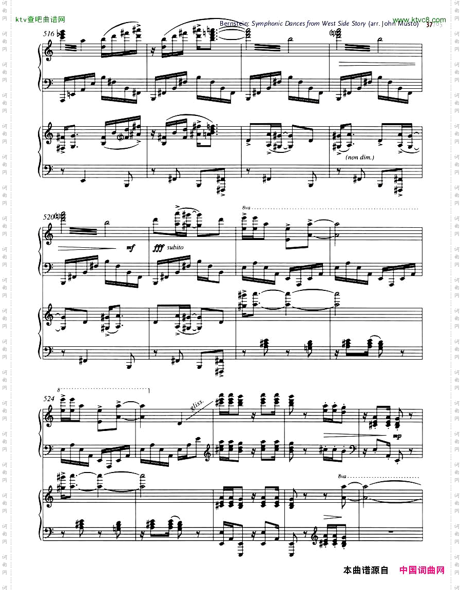Bernstein-SymphonicDancesfromWSSarrtwopianosMusto22-43