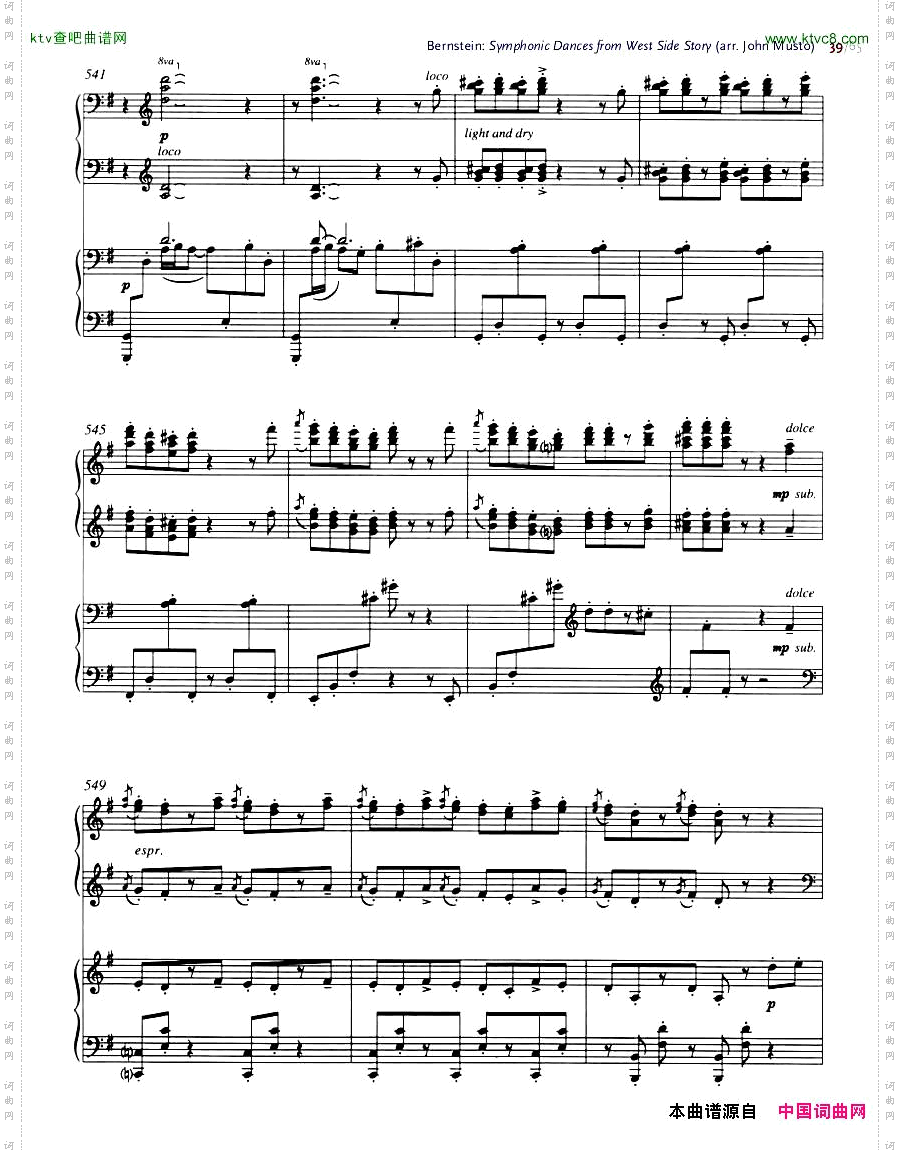 Bernstein-SymphonicDancesfromWSSarrtwopianosMusto22-43