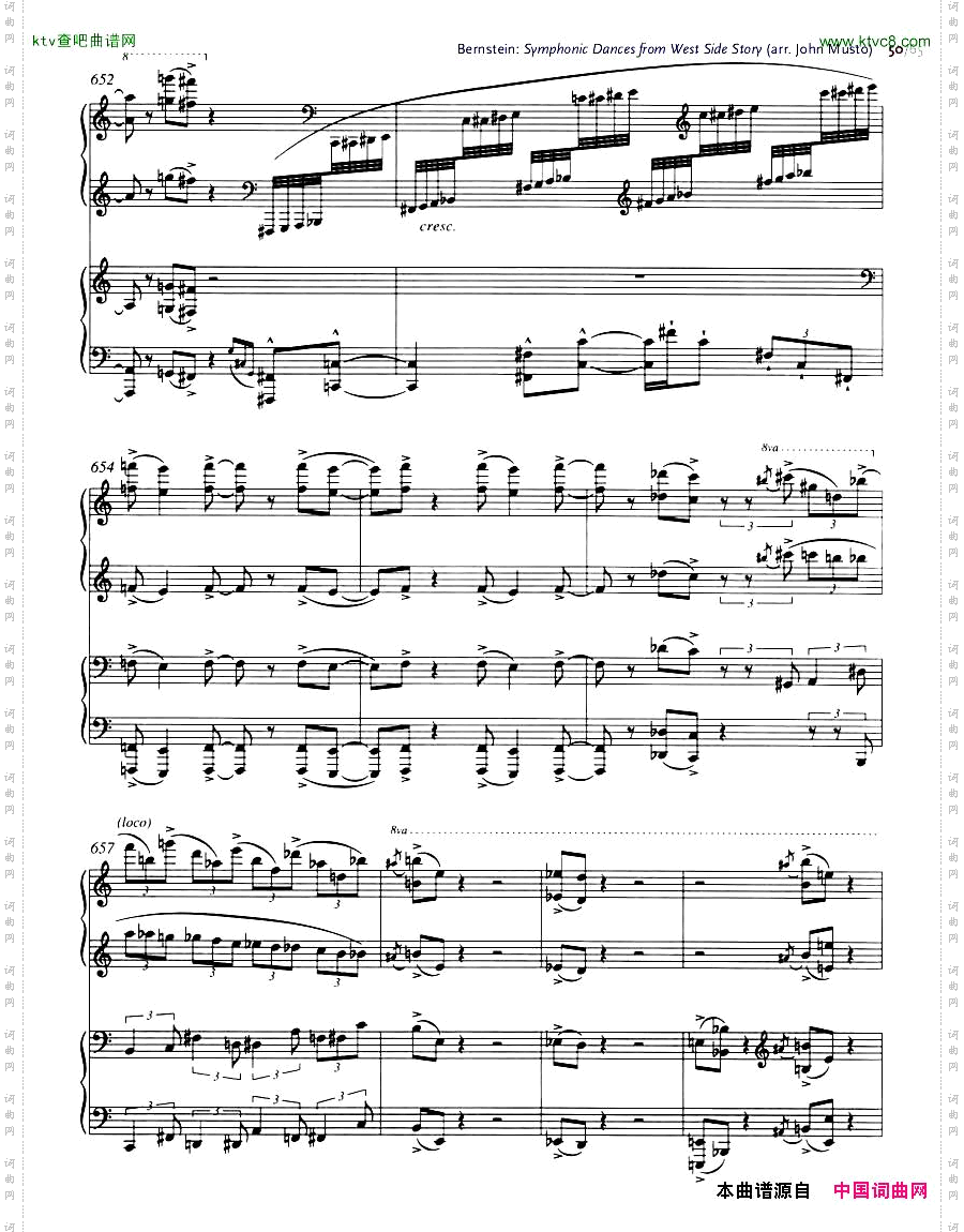 Bernstein-SymphonicDancesfromWSSarrtwopianosMusto44-65