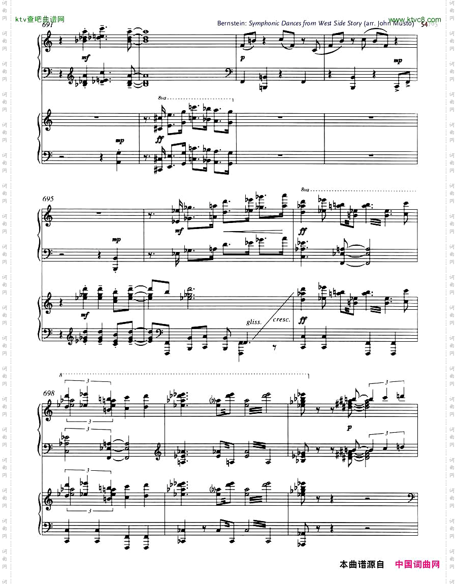 Bernstein-SymphonicDancesfromWSSarrtwopianosMusto44-65