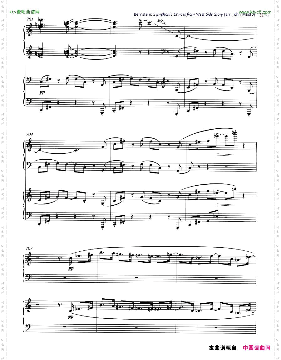 Bernstein-SymphonicDancesfromWSSarrtwopianosMusto44-65