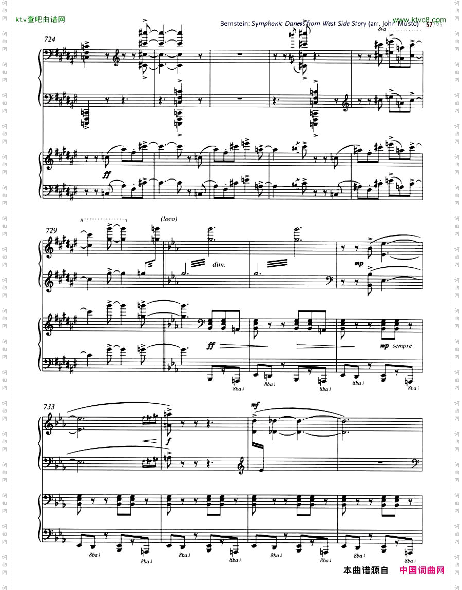 Bernstein-SymphonicDancesfromWSSarrtwopianosMusto44-65
