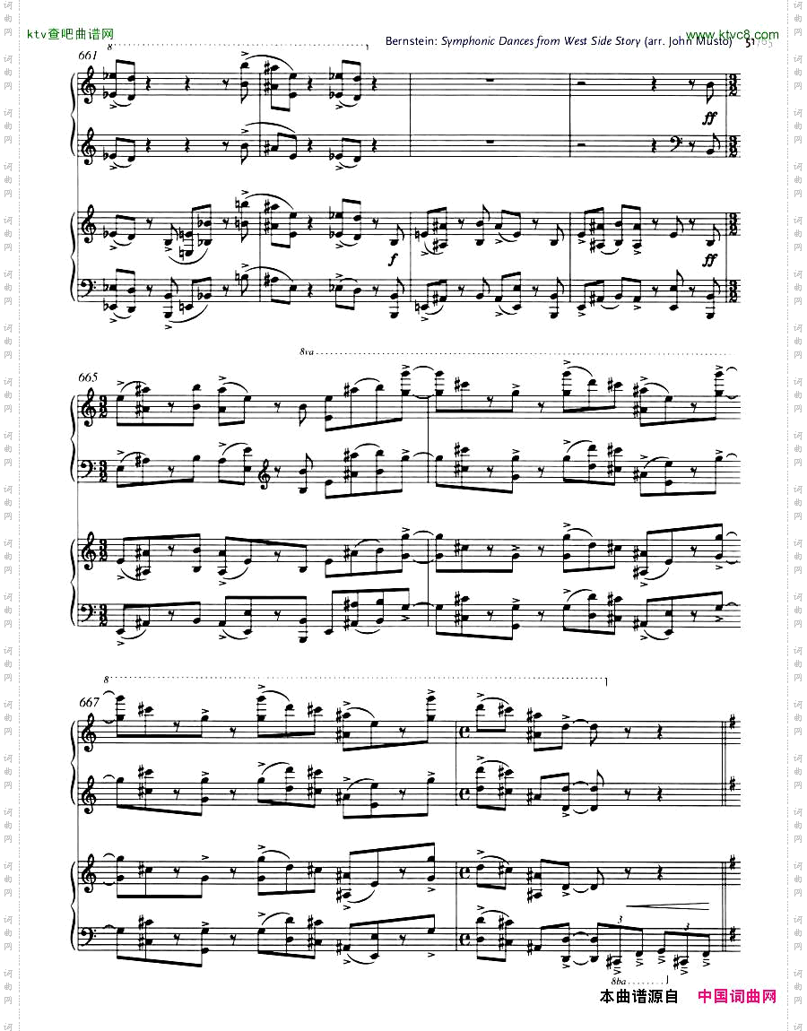 Bernstein-SymphonicDancesfromWSSarrtwopianosMusto44-65