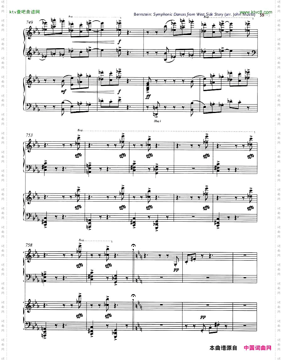 Bernstein-SymphonicDancesfromWSSarrtwopianosMusto44-65