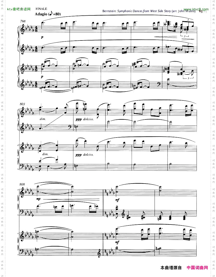 Bernstein-SymphonicDancesfromWSSarrtwopianosMusto44-65