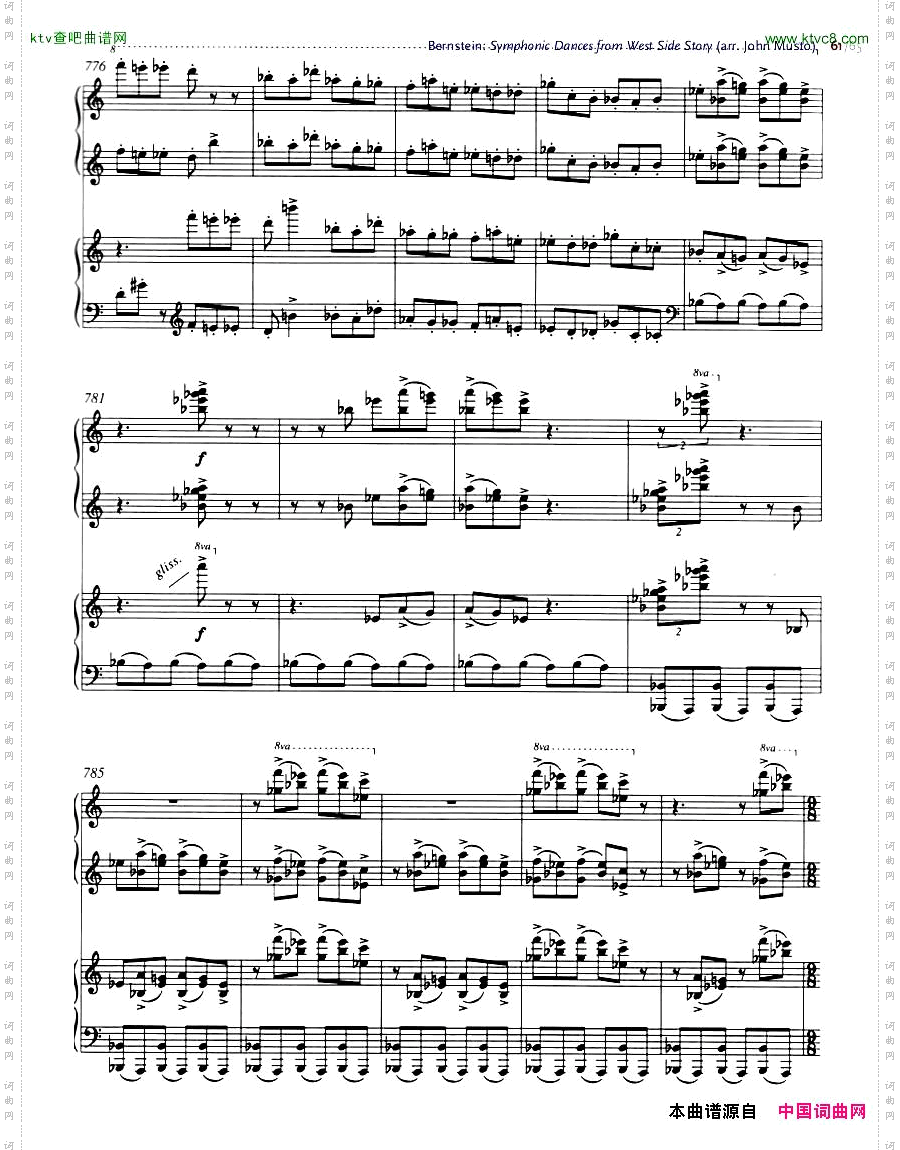 Bernstein-SymphonicDancesfromWSSarrtwopianosMusto44-65