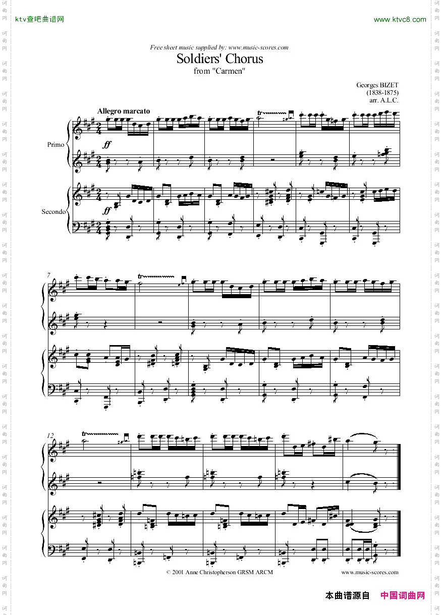Bizet-Carmen-SoldiersChorusduetarr.Christopherson