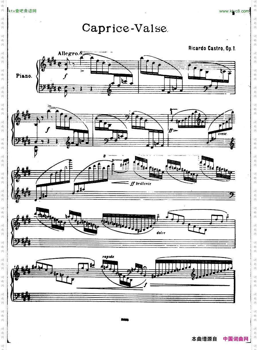 Castro-Caprice-Valse,Op1