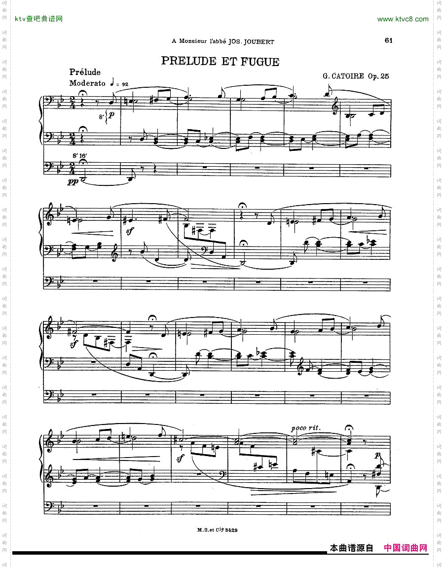 Catoire-PreludeetFugueop.25organ