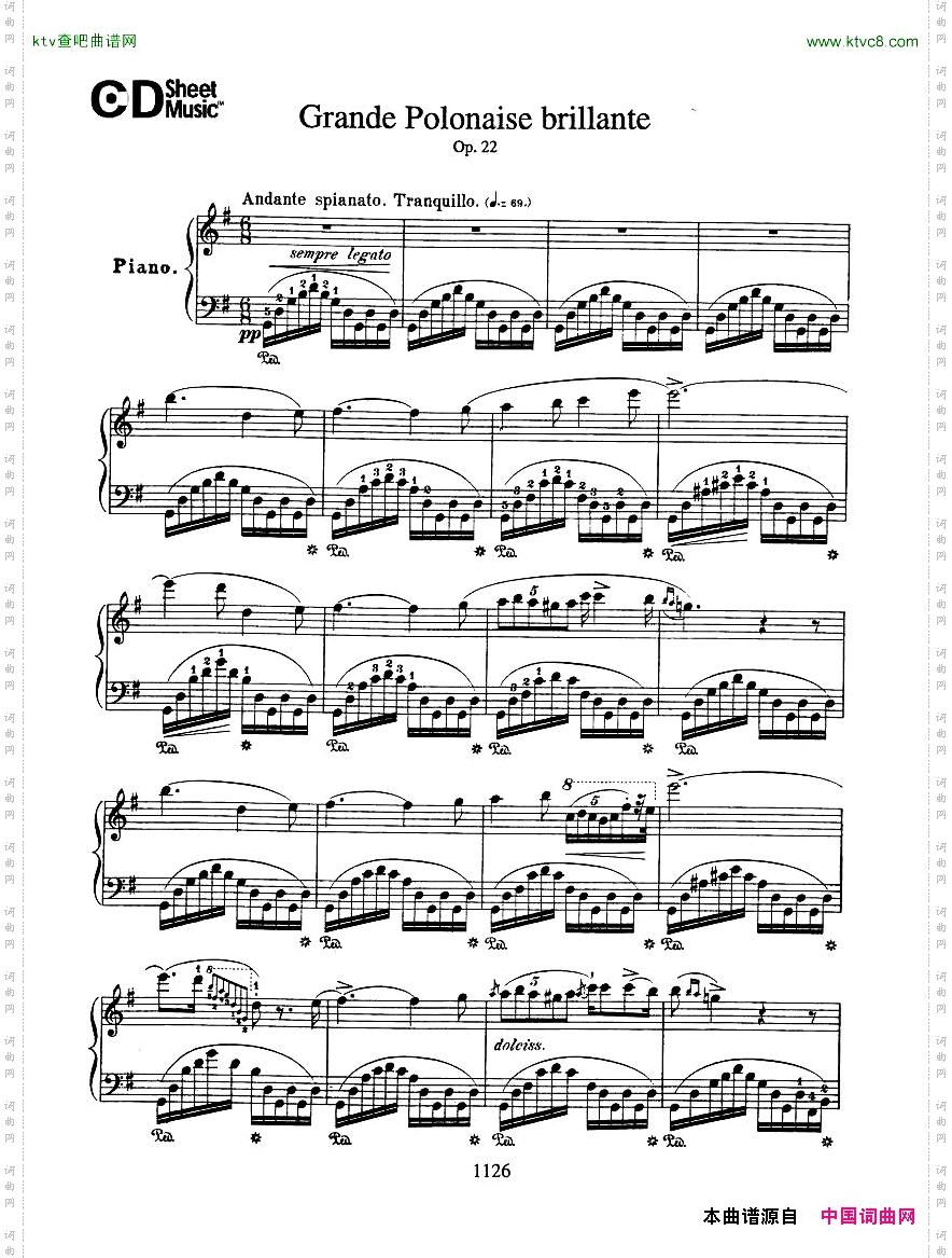 chopinop22-AndanteSpianato&GrandePolonaise