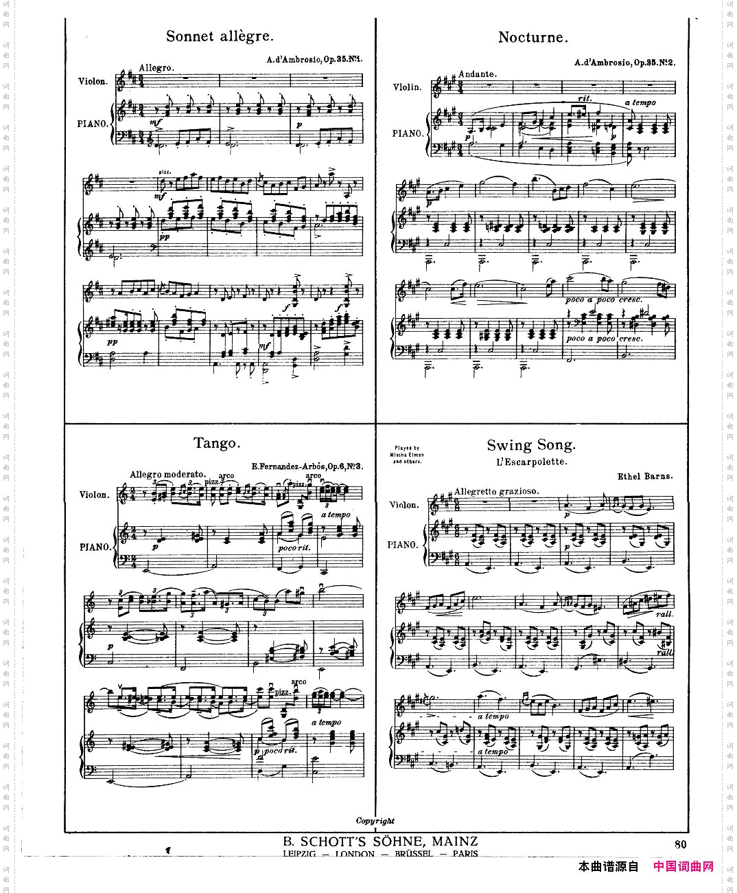 Bowen-Humoresqueforviolinandpiano