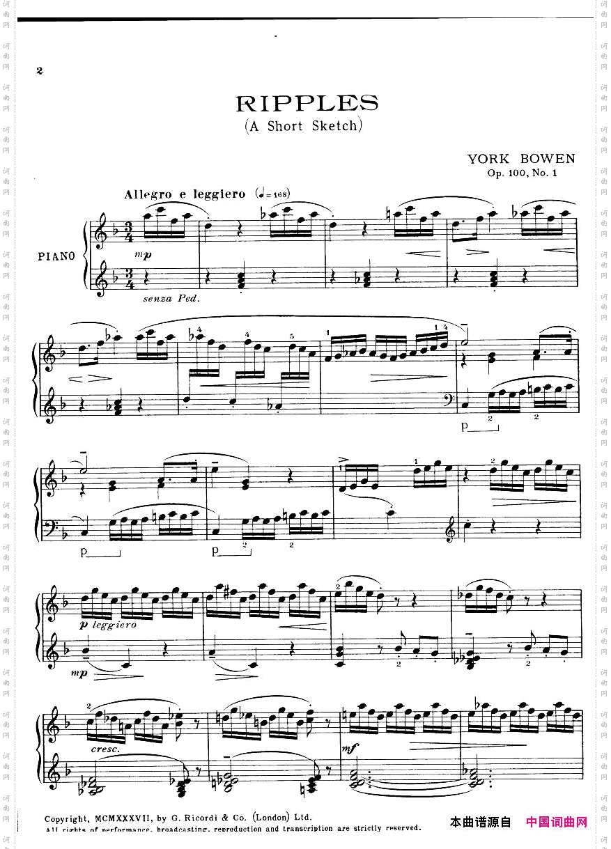 Bowen-RipplesAshortsketch,Op.100No.1