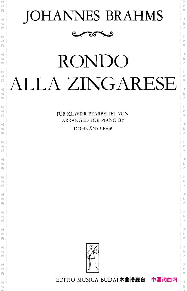 BRAHMS-DOHNANYI-Rondoallazingarese