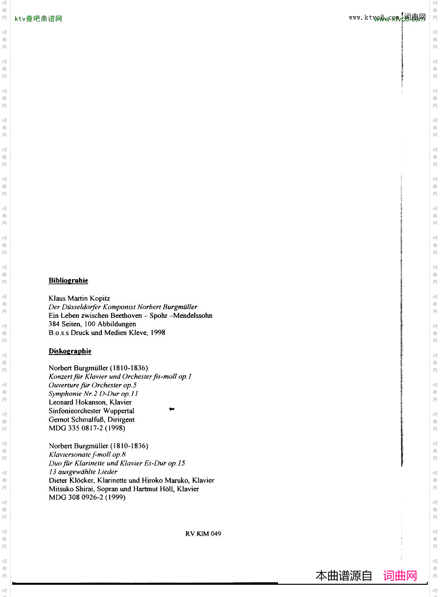 Burgmüller,NorbertSonataop8