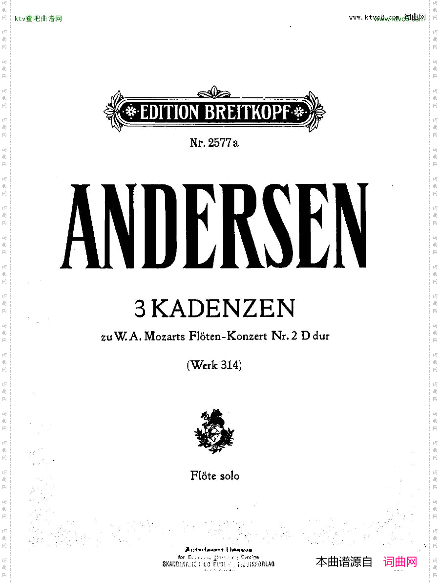 Andersen-KadenzenzuW.A.MozartsFltenkonzertNr.2D-dur-flsolo
