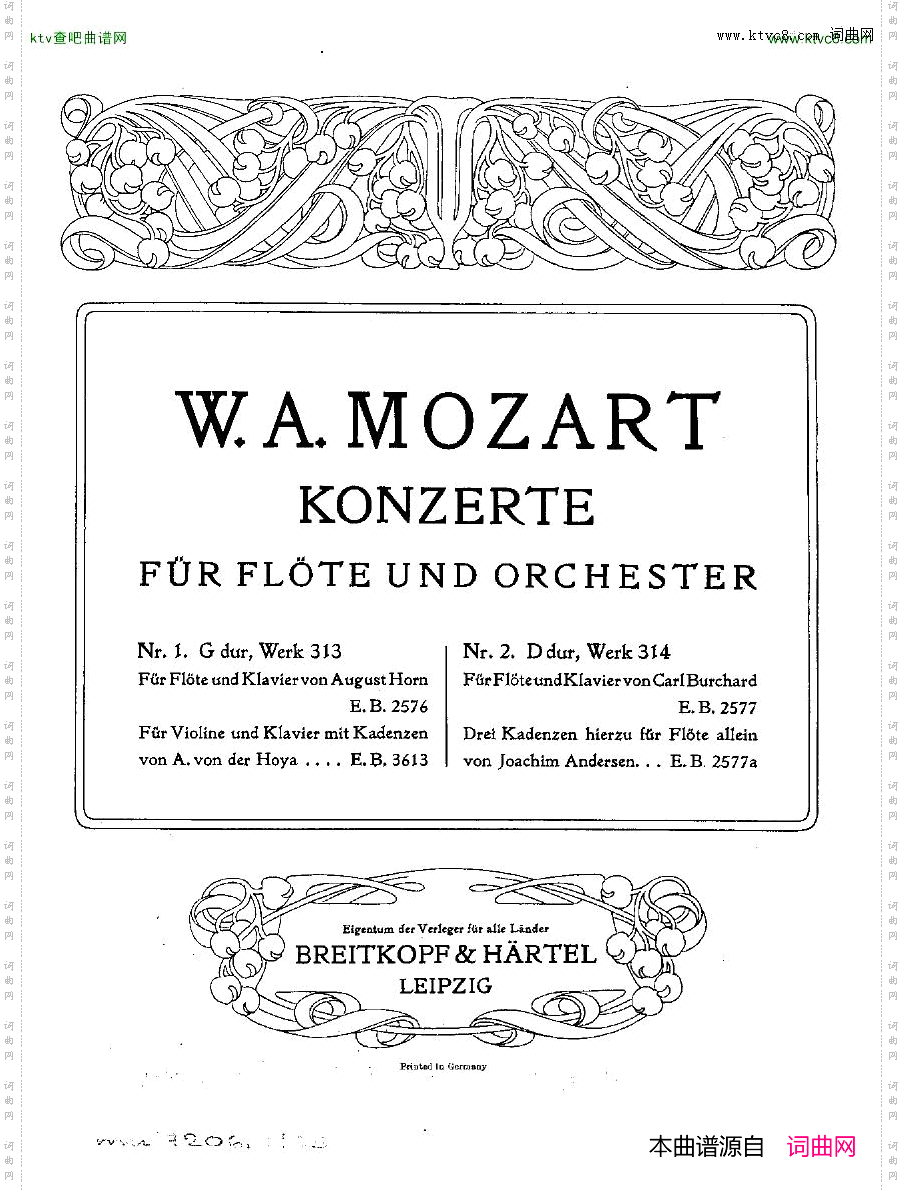 Andersen-KadenzenzuW.A.MozartsFltenkonzertNr.2D-dur-flsolo