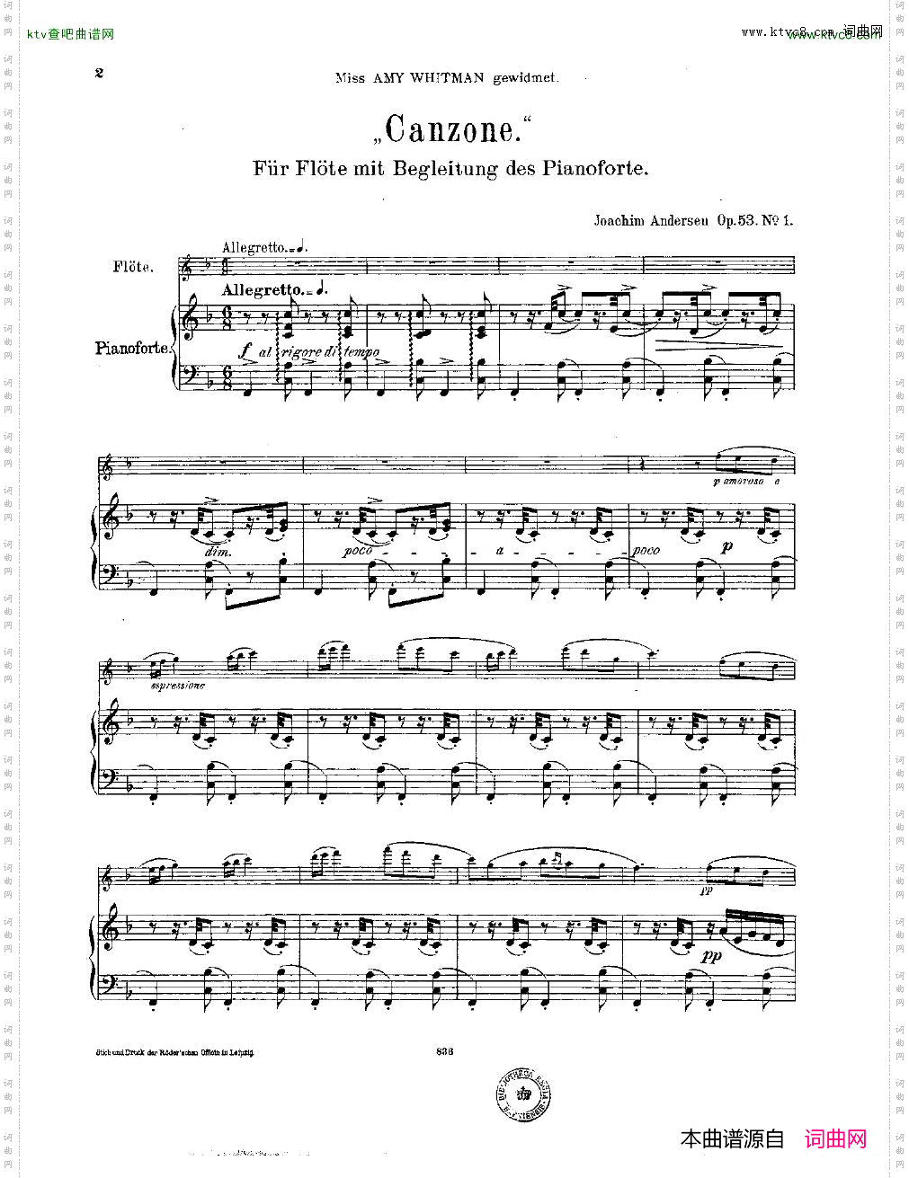 Andersen-op53-no1,Canzone.-fl&pno