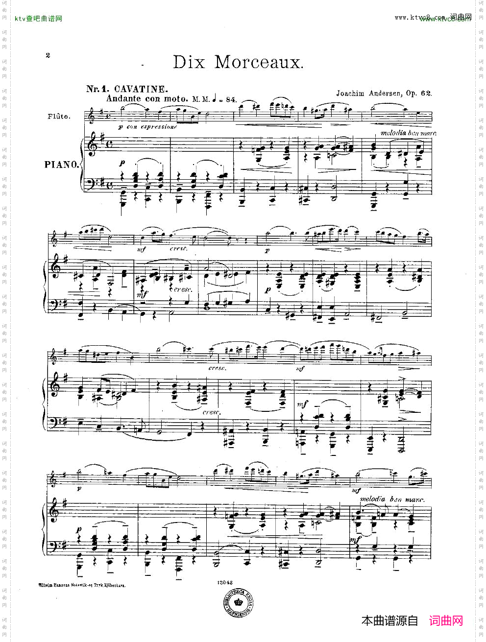 Andersen-op62-DixMorceaux-fl&pno