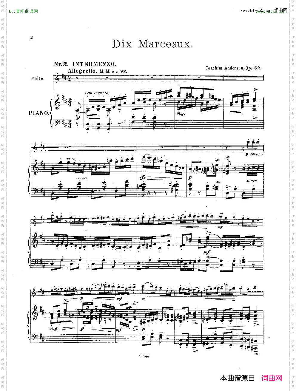 Andersen-op62-DixMorceaux-fl&pno