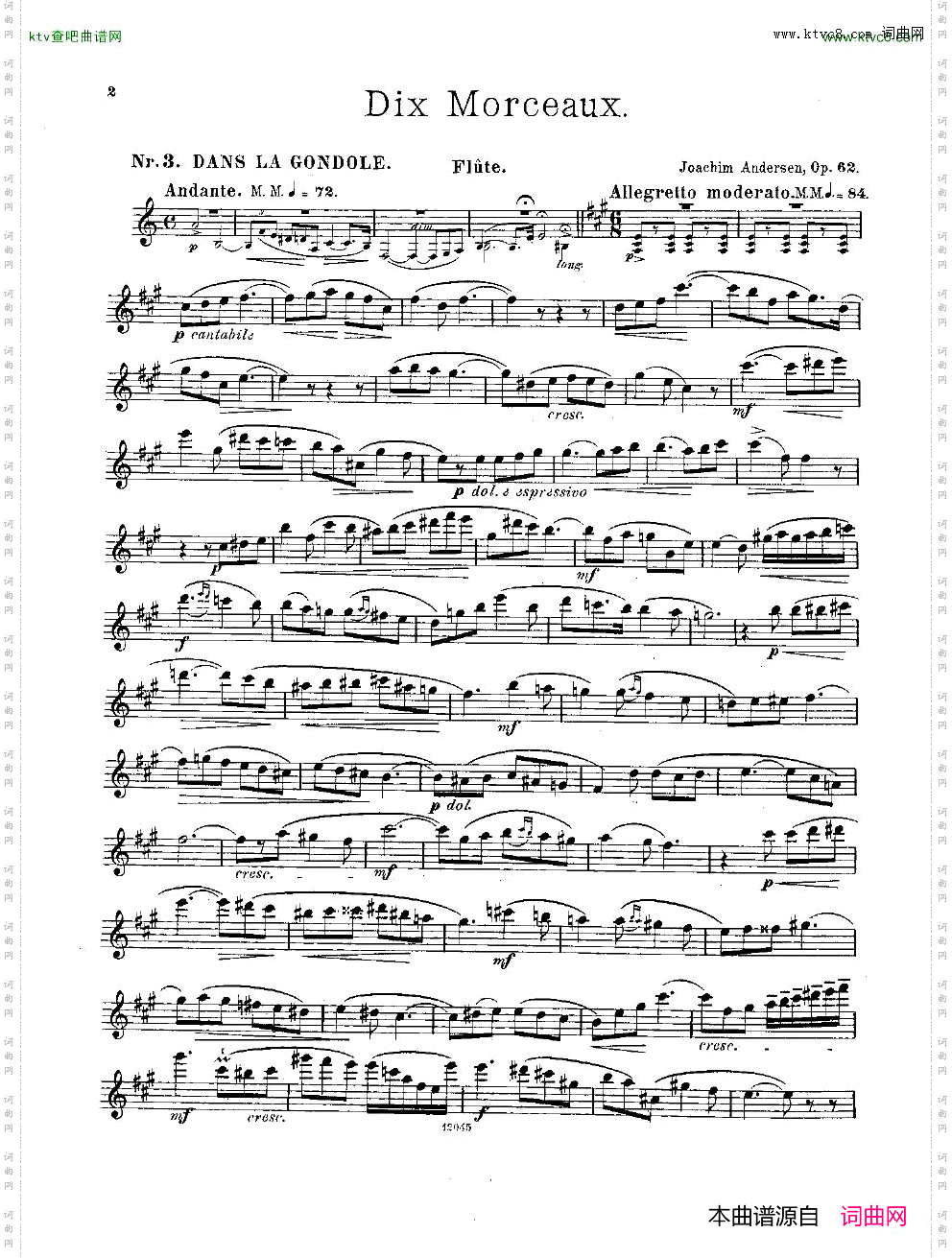 Andersen-op62-DixMorceaux-fl&pno