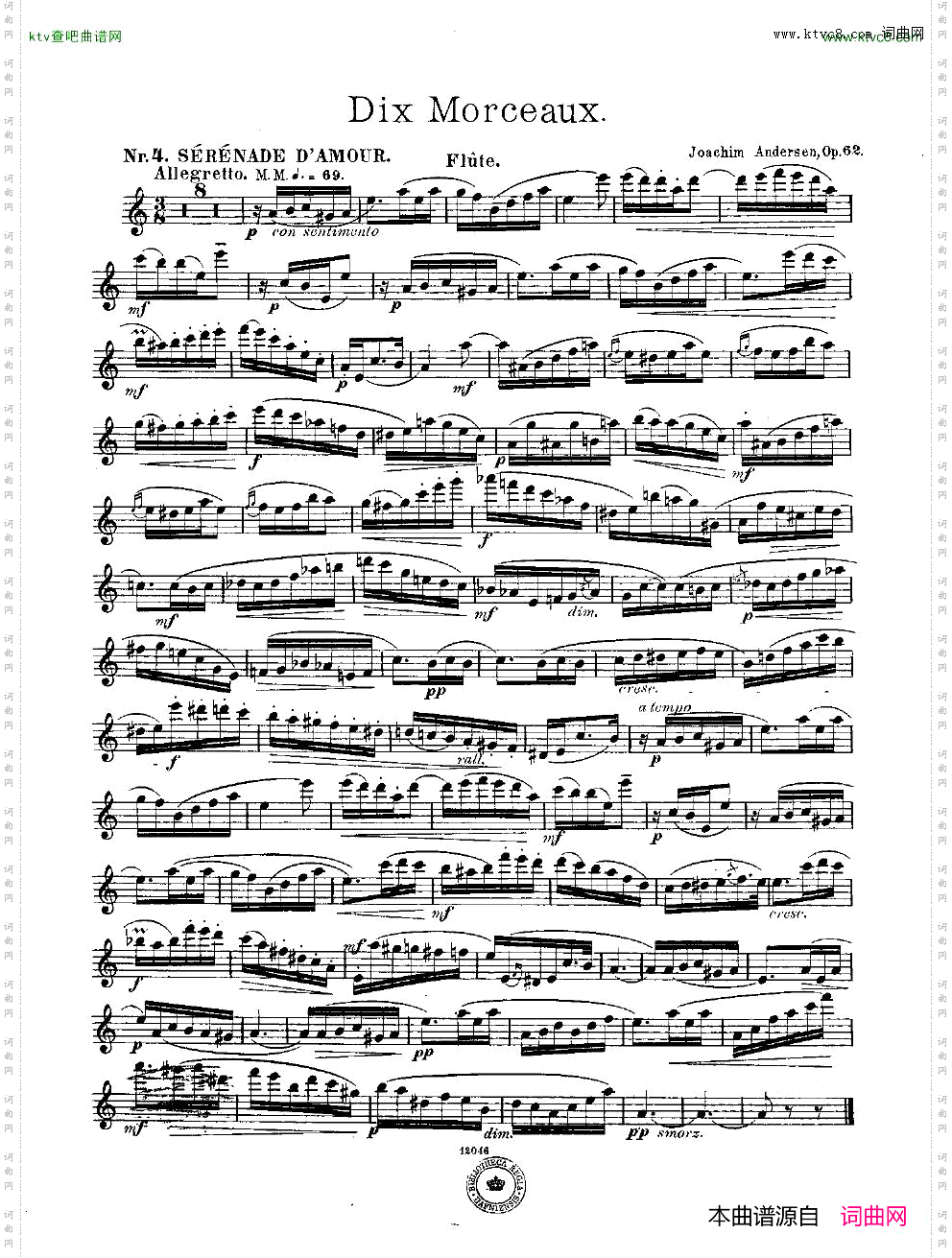 Andersen-op62-DixMorceaux-fl&pno