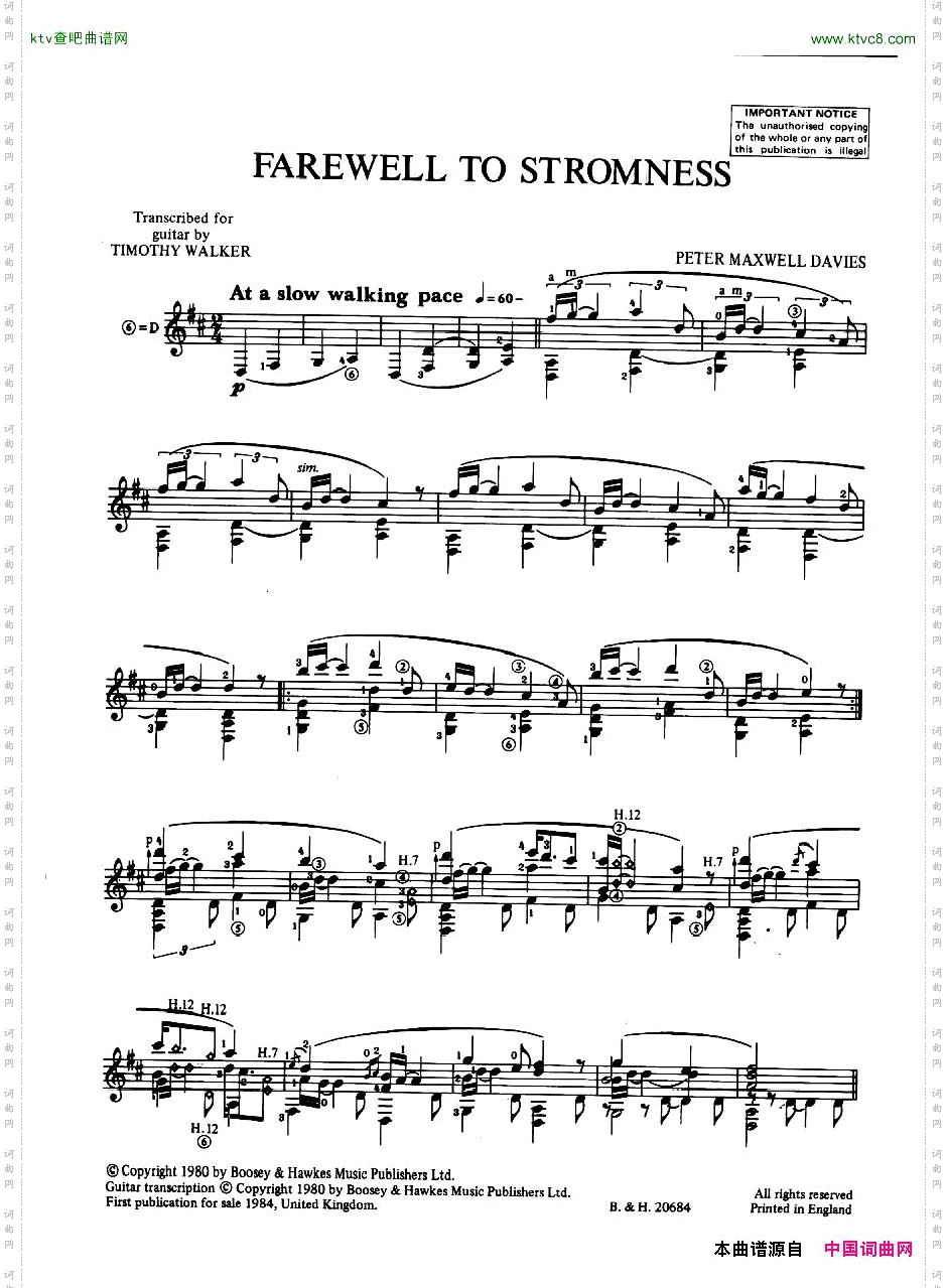 PeterMaxwellDavies-FarewellToStromnessguitarsheet