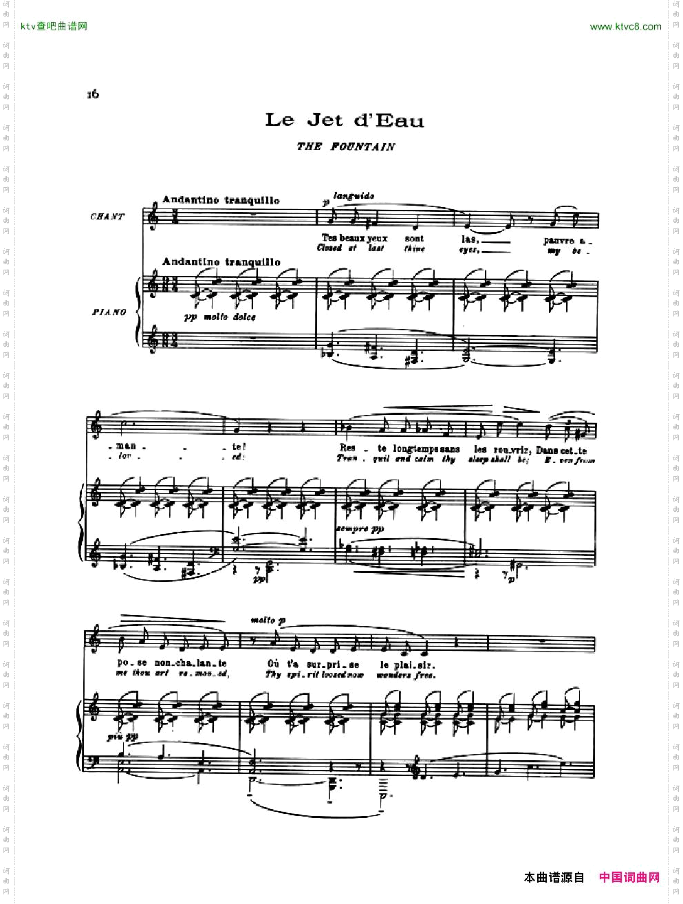 Debussy-PoèmesdeBaudelaire,3-LeJetd’Eau