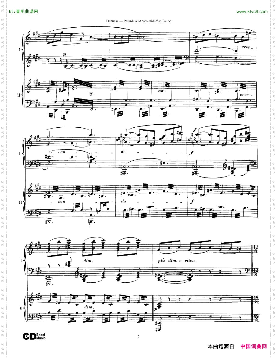 Debussy-Preludeàl’Après-midid’unFaune2Piano’s