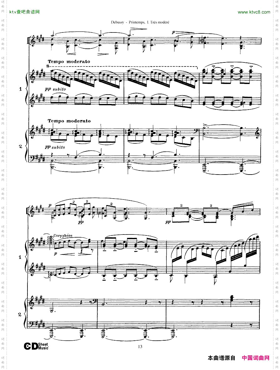 Debussy-PrintempsI