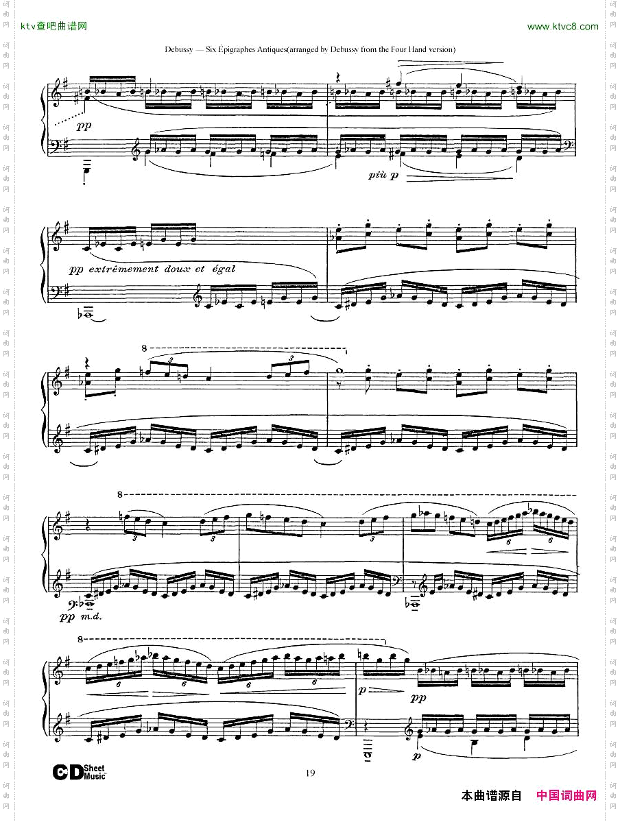 Debussy-SexépigraphesAntique1Piano