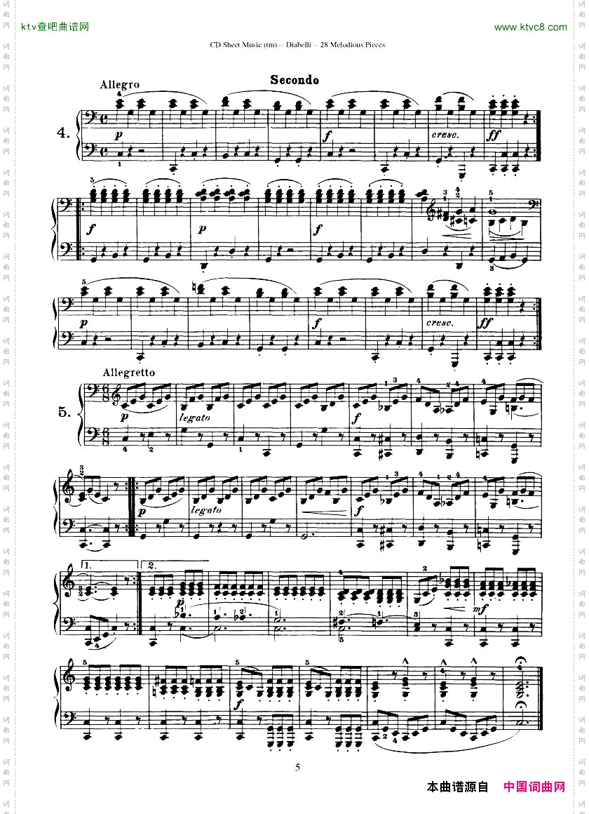 Diabelli-Twenty-EightMelodiousPiecesOp149-QautreMains43P