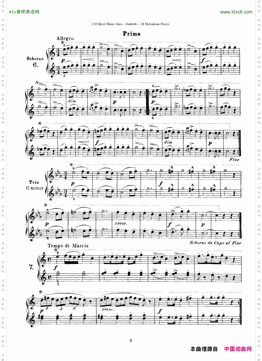 Diabelli-Twenty-EightMelodiousPiecesOp149-QautreMains43P
