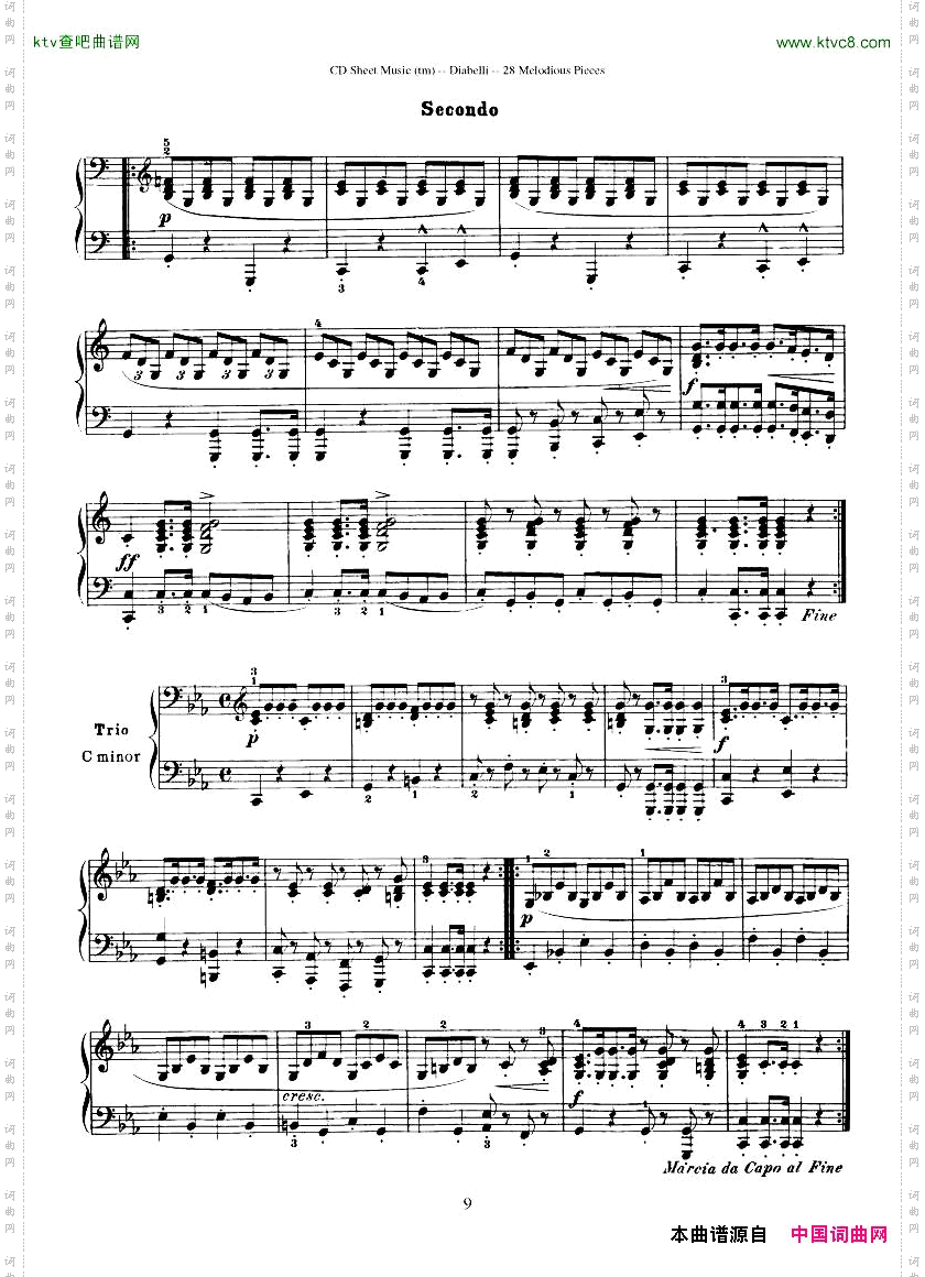 Diabelli-Twenty-EightMelodiousPiecesOp149-QautreMains43P