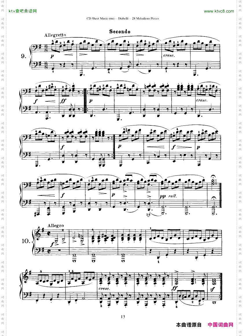 Diabelli-Twenty-EightMelodiousPiecesOp149-QautreMains43P