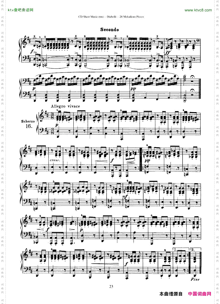 Diabelli-Twenty-EightMelodiousPiecesOp149-QautreMains43P