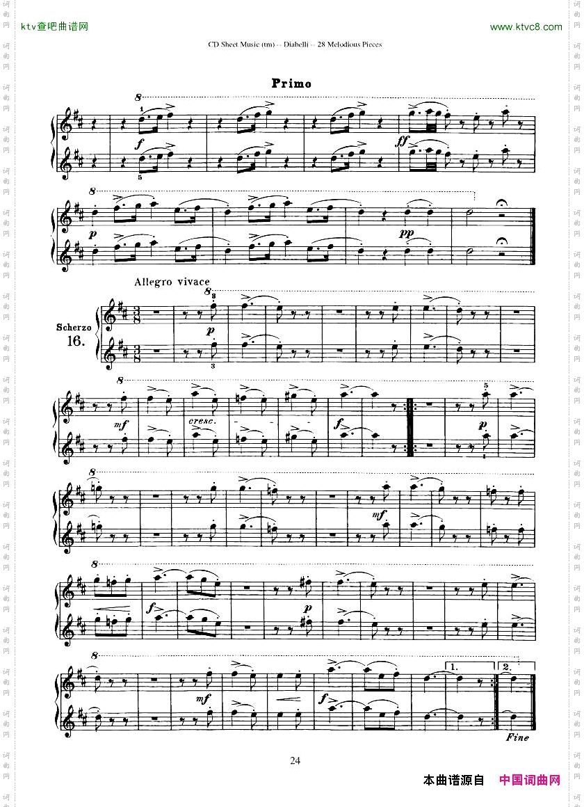 Diabelli-Twenty-EightMelodiousPiecesOp149-QautreMains43P