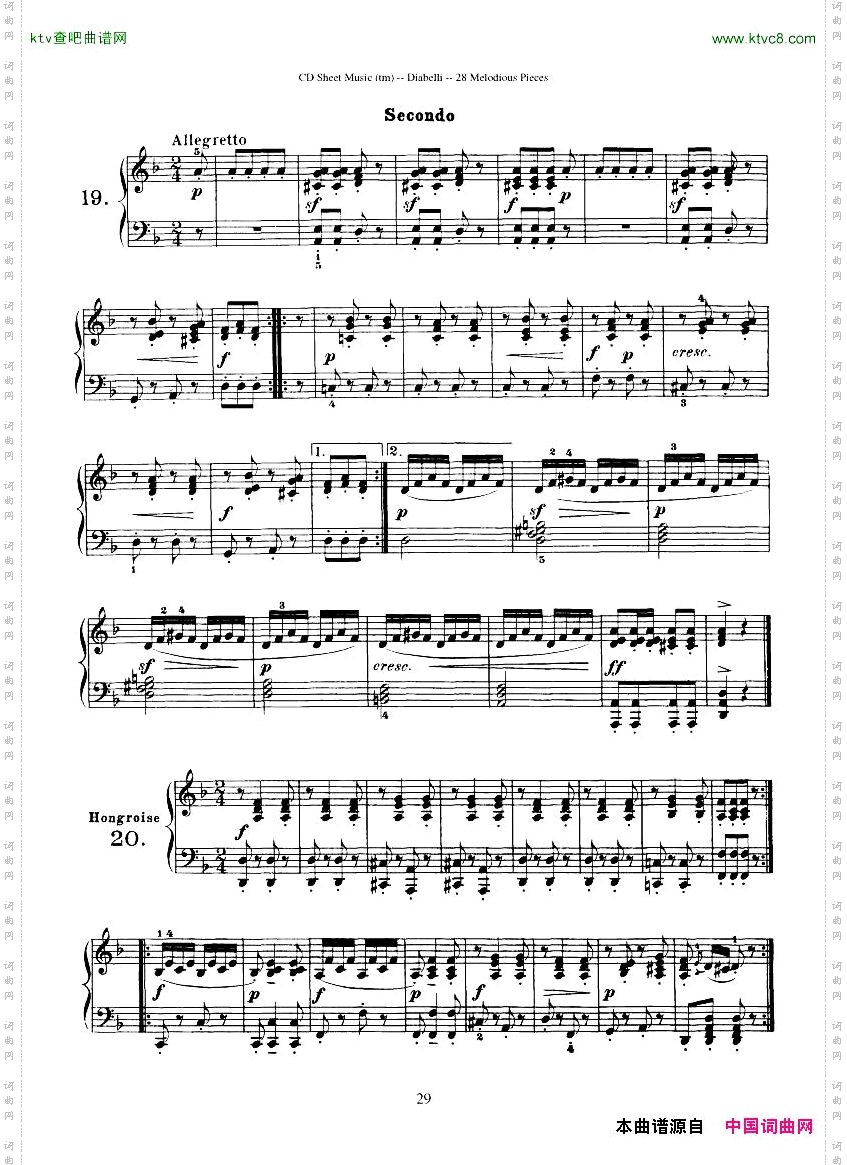 Diabelli-Twenty-EightMelodiousPiecesOp149-QautreMains43P
