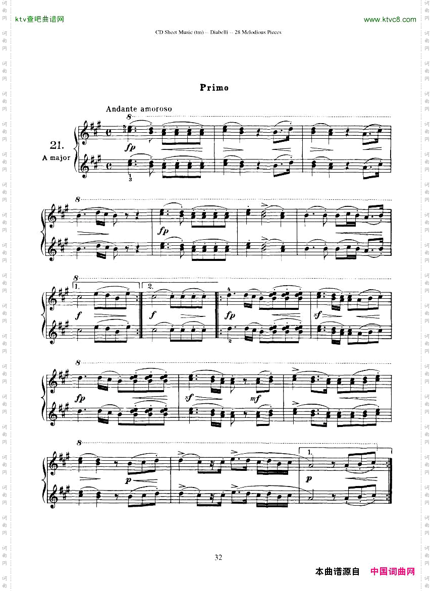 Diabelli-Twenty-EightMelodiousPiecesOp149-QautreMains43P