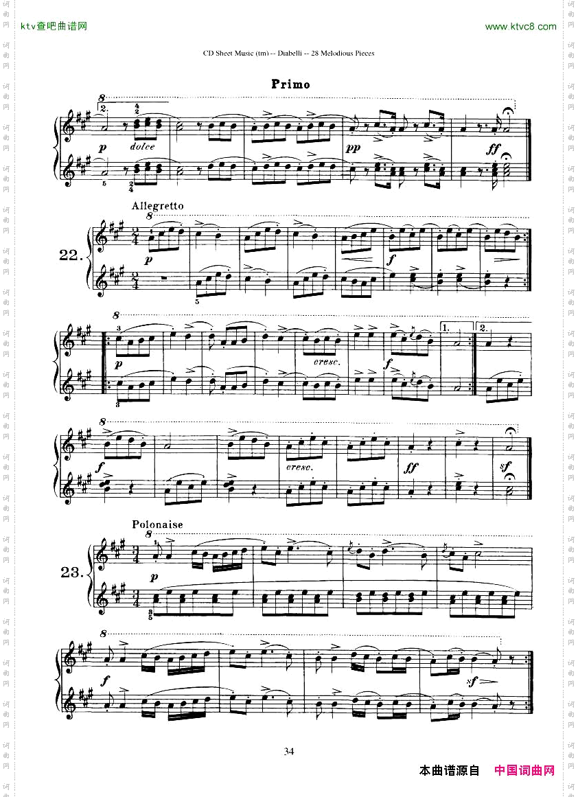 Diabelli-Twenty-EightMelodiousPiecesOp149-QautreMains43P