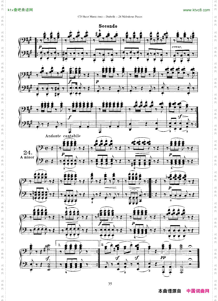 Diabelli-Twenty-EightMelodiousPiecesOp149-QautreMains43P
