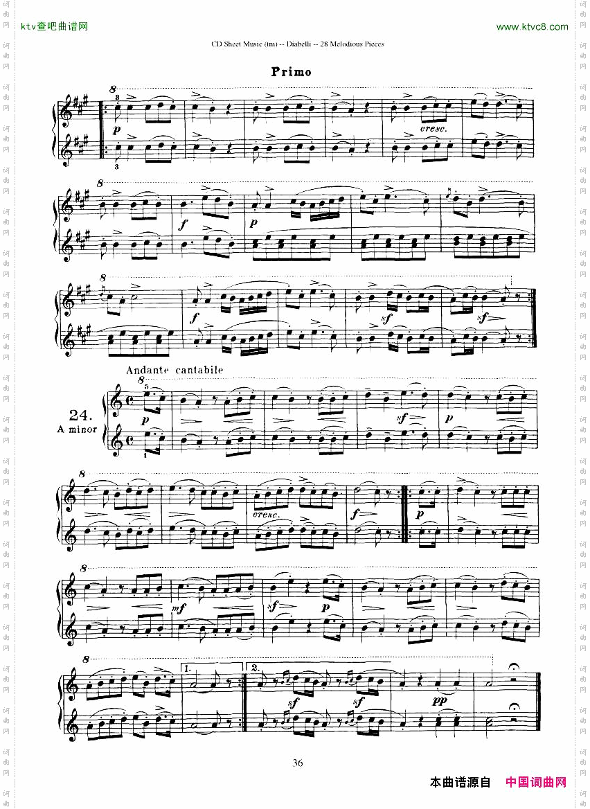 Diabelli-Twenty-EightMelodiousPiecesOp149-QautreMains43P
