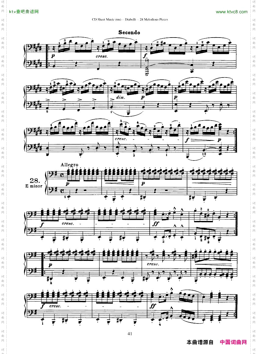 Diabelli-Twenty-EightMelodiousPiecesOp149-QautreMains43P