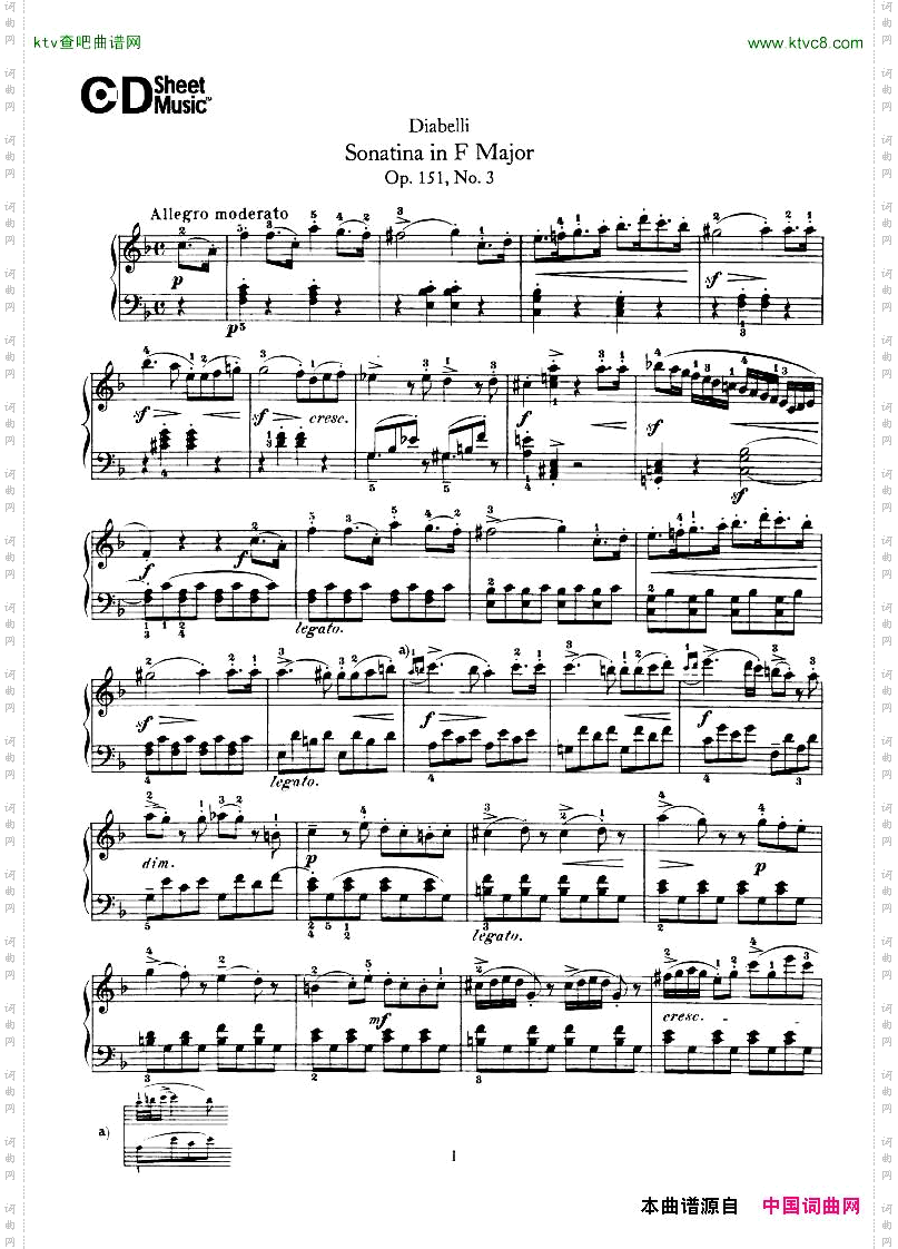 Diabelli-SonatinasOp151No1-423P